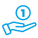 Symbol Hand mit Euro